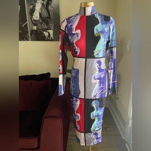 Multi Colored Printed Dress